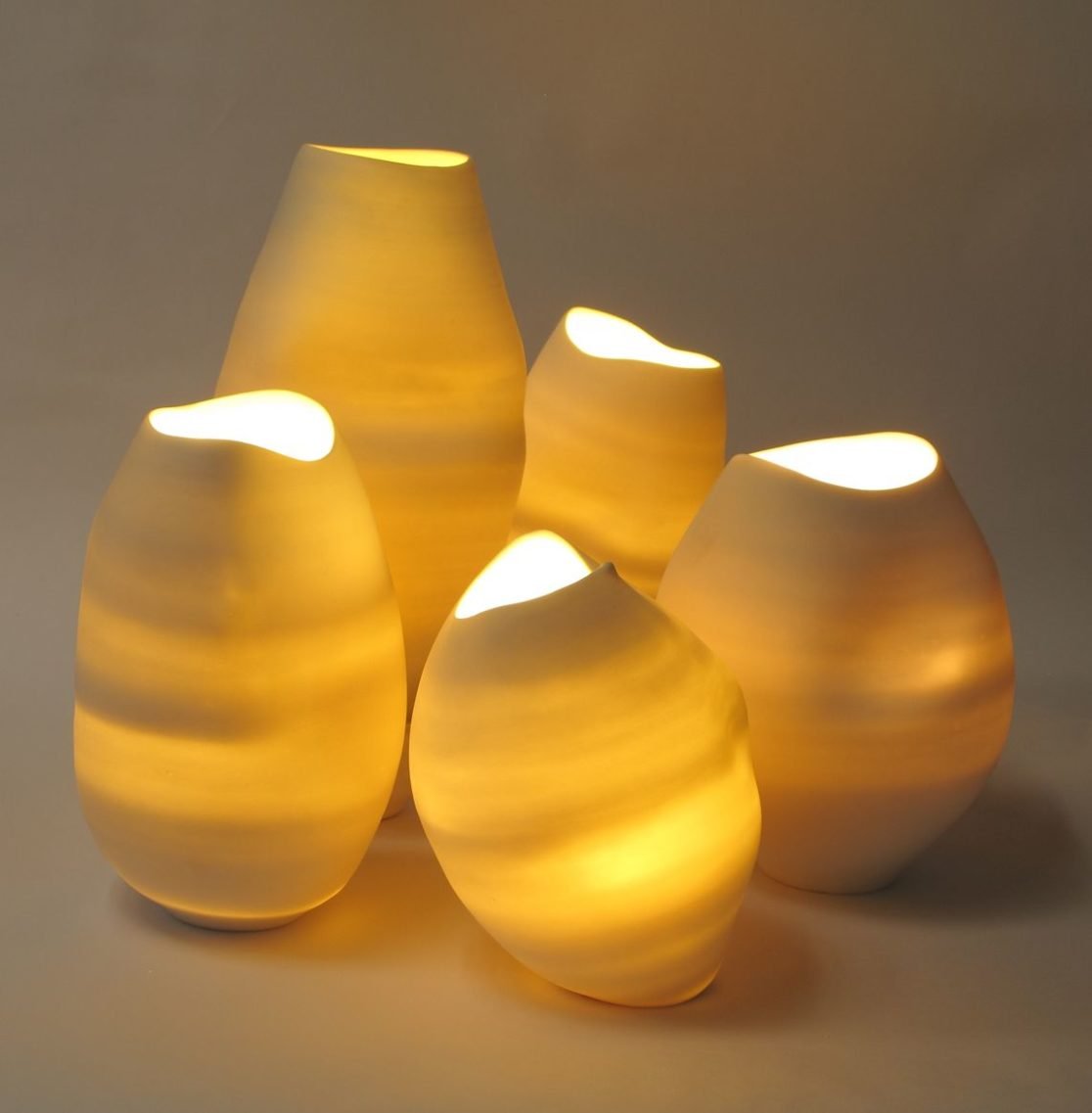 Dint group 58a, porcelain lights by Szilvia György