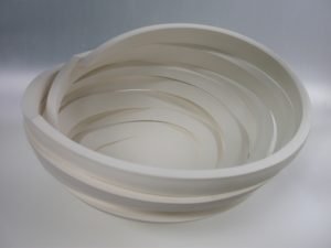 Sculptural porcelain bowl