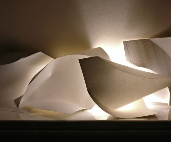 Fold-Unfold Paper Light by Szilvia György
