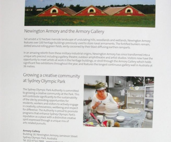 Armory Show featured in Sydney Olympic Park Magazine