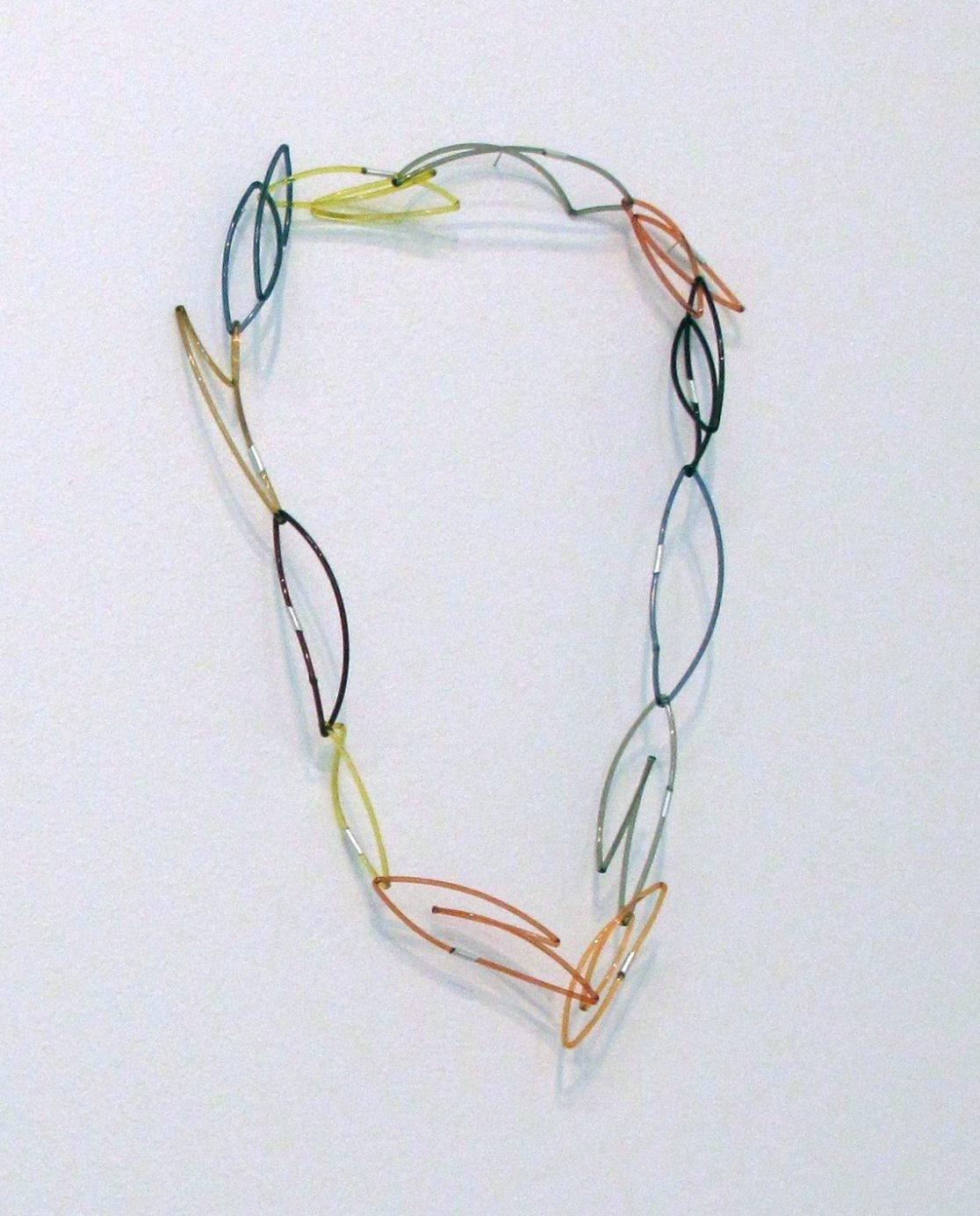 Fluid Road, hand-coloured neckpiece by Szilvia György