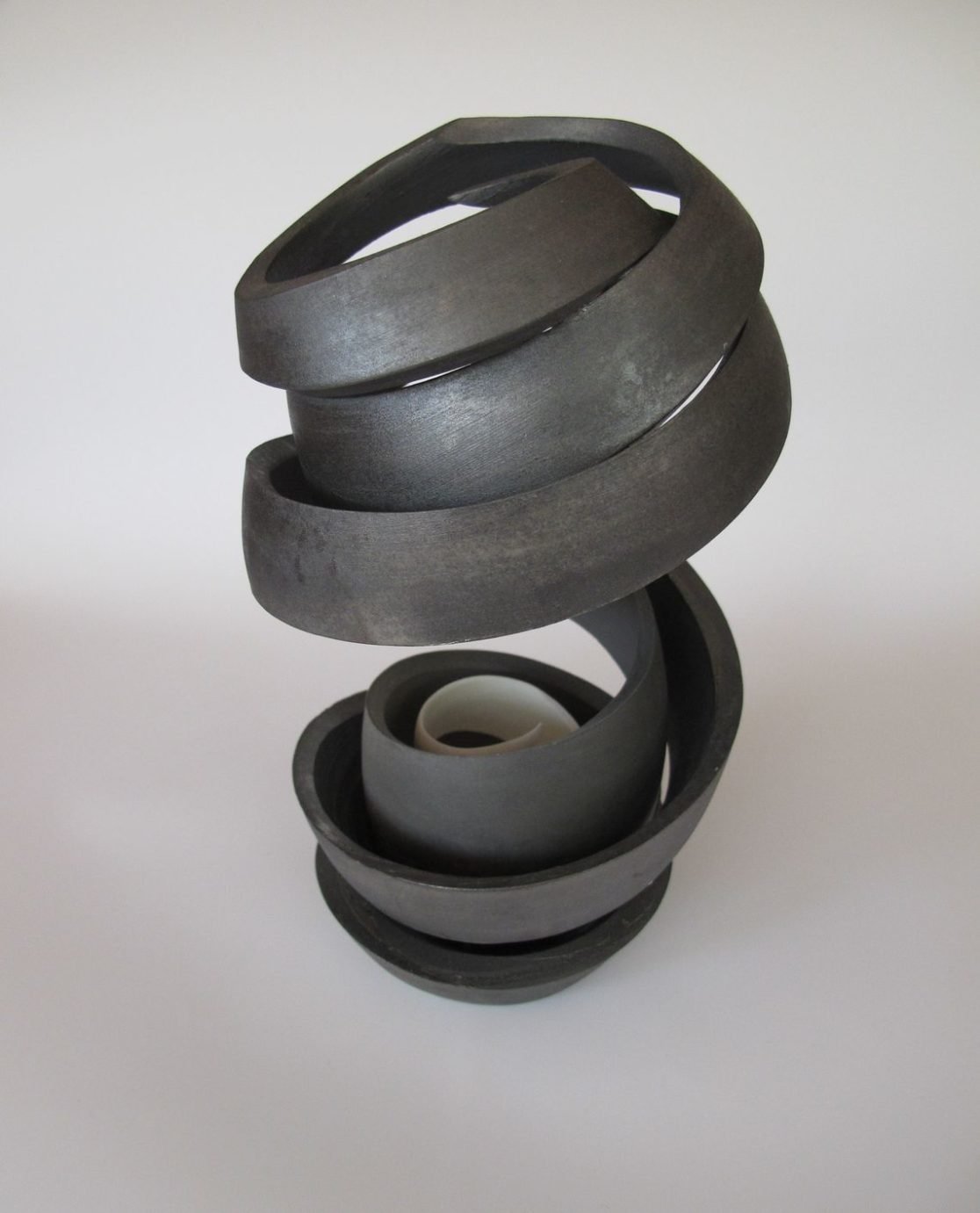 Sculpture from 'Deconstructed' series by Szilvia György, thrown and cut porcelain